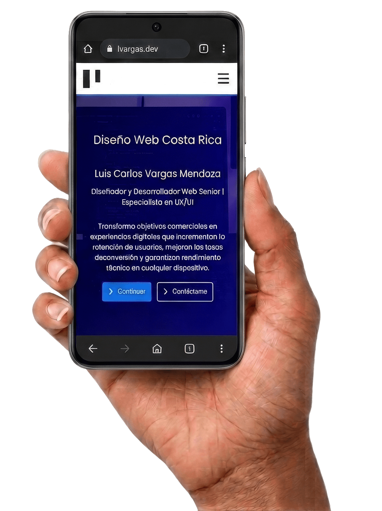 mobile in hand